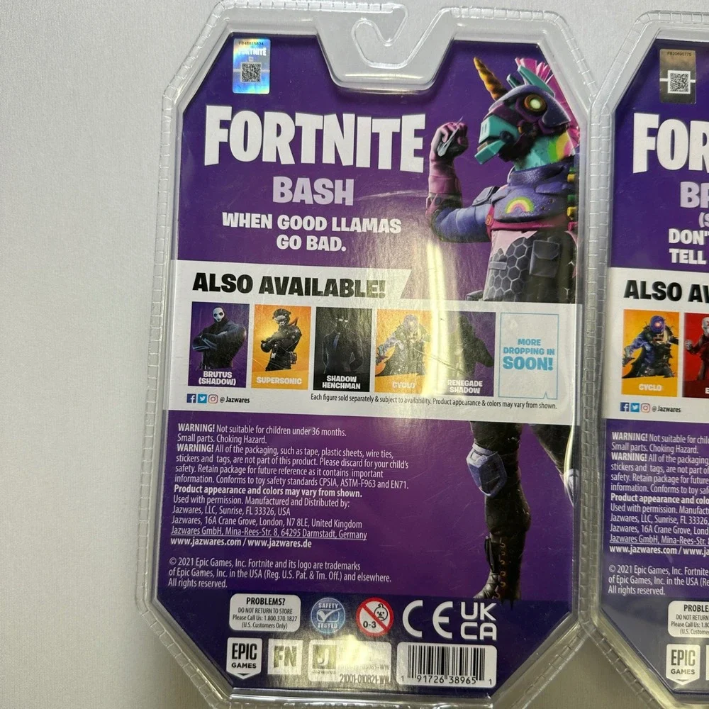 Fortnite Action Figures 3 Bash Brutus Shadow Solo‎ Mode 28 Points Articulation